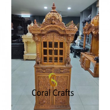 Small Wooden Temple with High Cabinet