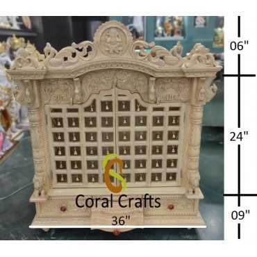 Sevan Wood Temple with Doors and Bells