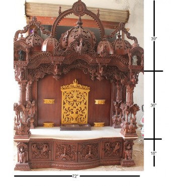 Exquisite Hand Carved Wooden Temple