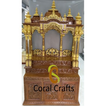 Wooden ISKCON Temple for Home