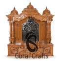 Teak Wood Temple with Curtains (CS010)