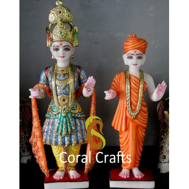 Aksharpurushottam and Gunatitanand Swami Statue 18"