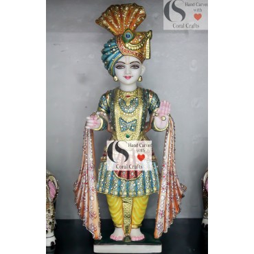 Aksharpurushottam Murti from Marble (18SWM01) 18"
